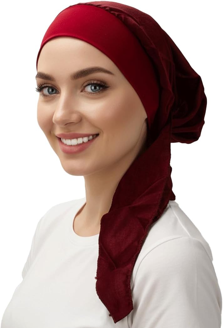 FADACHY Chemo Headwear for Women,Chemo Caps Lightweight for Summer with Head Scarf,Silky Soft Hair Turbans Fashion - Image 1